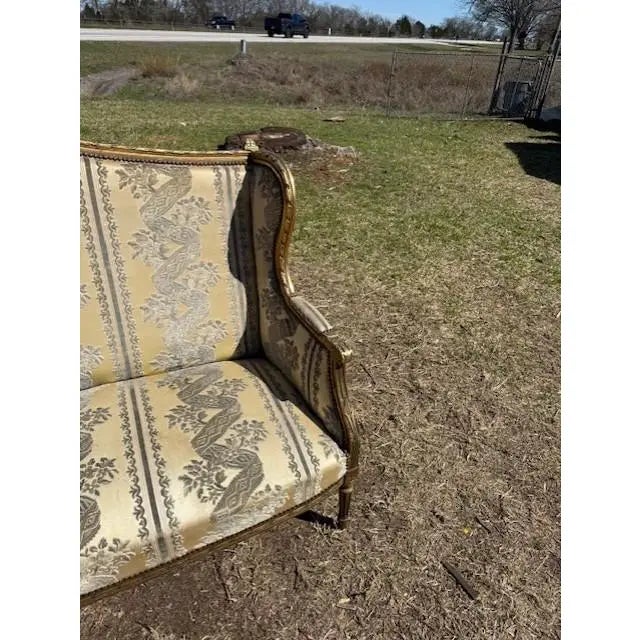 19th Century Fine French Louis XVI Giltwood Sofas or Settees For Sale - Image 13 of 17