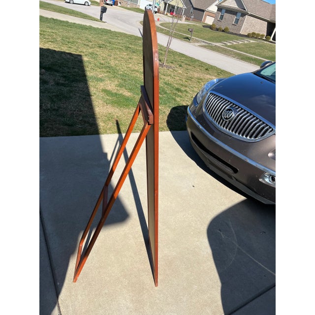 Vintage Mid Century Large Full Length Solid Teak Arched Folding Stand