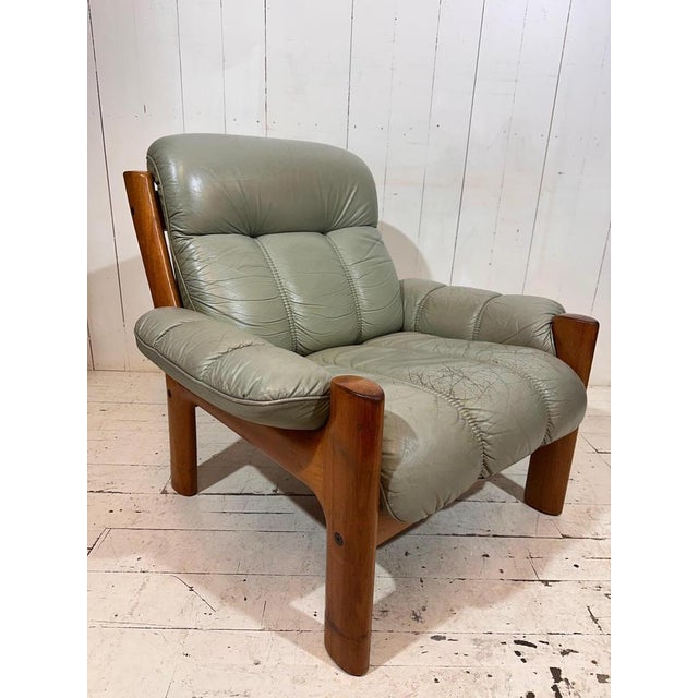 Mid-Century Modern Mid-Century Leather Lounge Chair from Ekornes, 1964 For Sale - Image 3 of 11