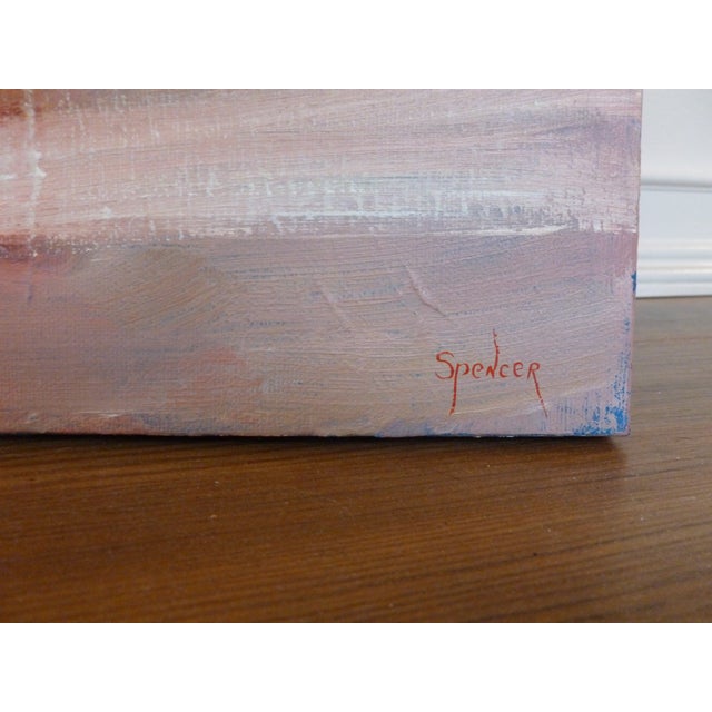Textile "Lay of the Land" Abstract Landscape Oil Painting by Scott Spencer For Sale - Image 7 of 7