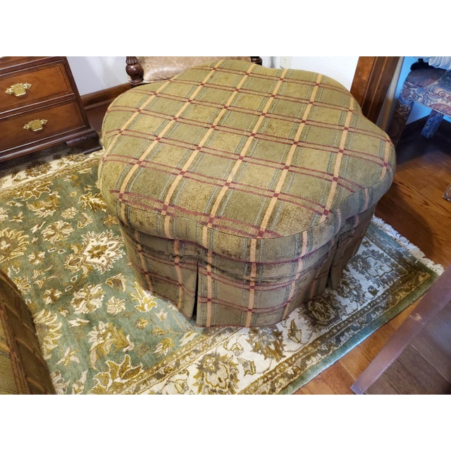 Sherrill Overstuffed Chairs With Ottoman - 3 Pieces For Sale - Image 9 of 10