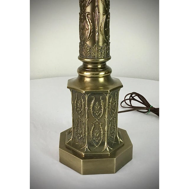 1940s 1940s Neoclassical Cast Brass Lamp For Sale - Image 5 of 11
