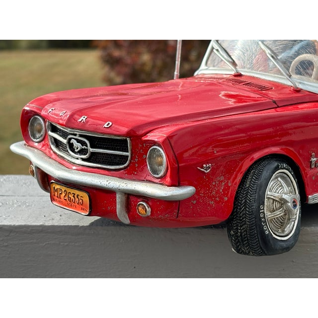 Scarlet 1965 Ford Mustang - Original Whimsical Sculpture by Guillermo Forchino - Paris, 2014 For Sale - Image 8 of 14