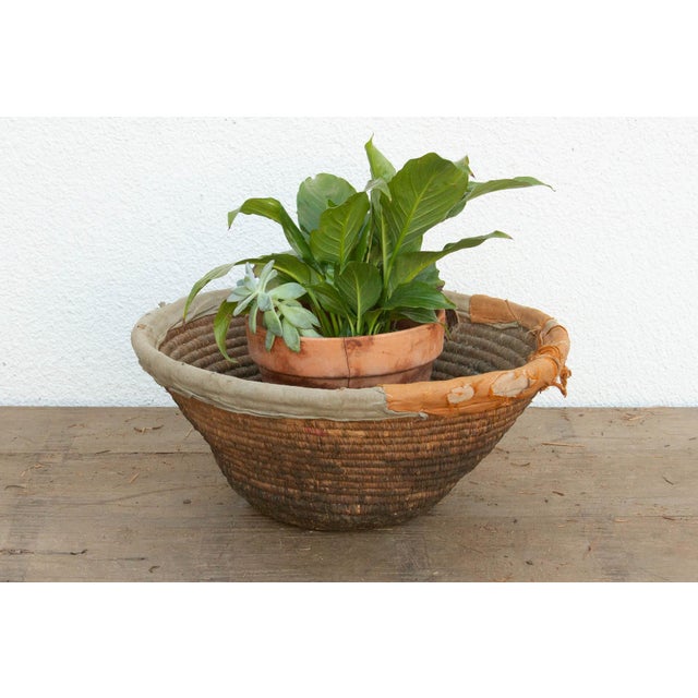 Textile 18" Dm Harvest Basket With Textile Rim & Mud Base For Sale - Image 7 of 7