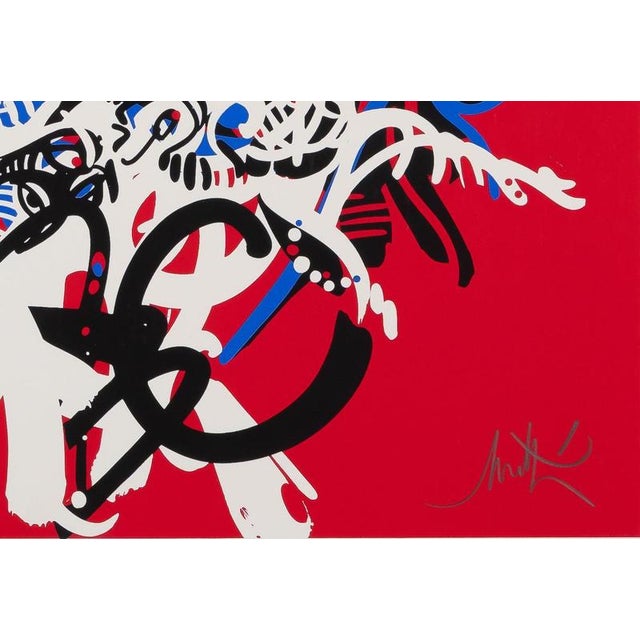 Raymond Moretti, Rimbaud's Illuminations in Blue and Red, Screen Print For Sale - Image 5 of 6
