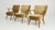 Set of Three Mid-Century Modern Upholstered Armchairs Gold Bronze For Sale - Image 10 of 13
