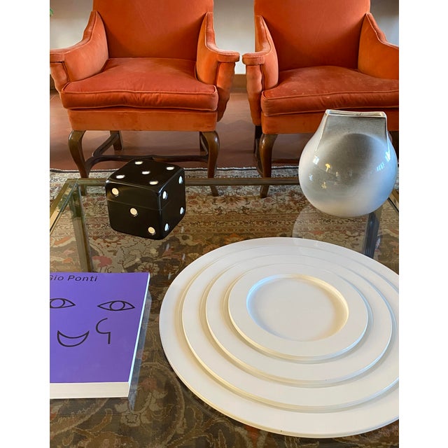 Great White Centerpiece Stacked White Plastic Trays, Italy 1970s For Sale - Image 6 of 9