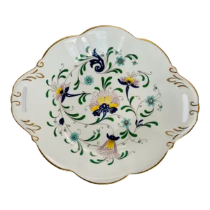 Vintage English Coalport ‘Pageant’ Pattern Bone China Biscuit or Bon Bon Tray, Circa 1970s