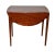 1950s Ladies Mahogany Metamorphic Leather Top Writing Desk, Drop Leaf Table For Sale - Image 4 of 13