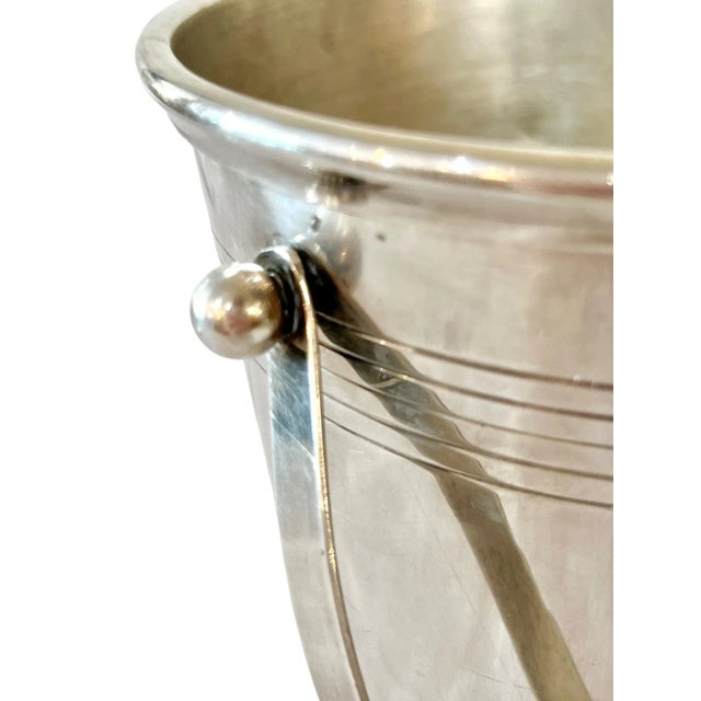 Silver Antique French Art Deco Silver Plate Ice Bucket by Tete & Leroy Paris For Sale - Image 8 of 14