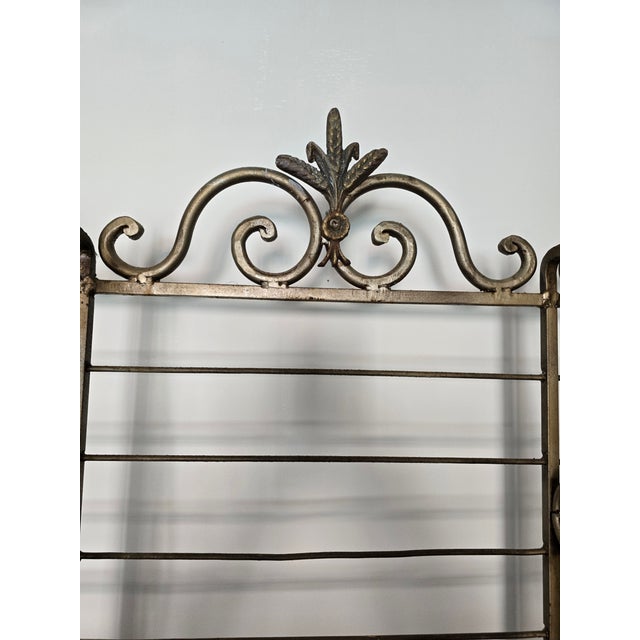 Antique French Iron & Brass Boulangerie Baker’s Rack For Sale - Image 4 of 11