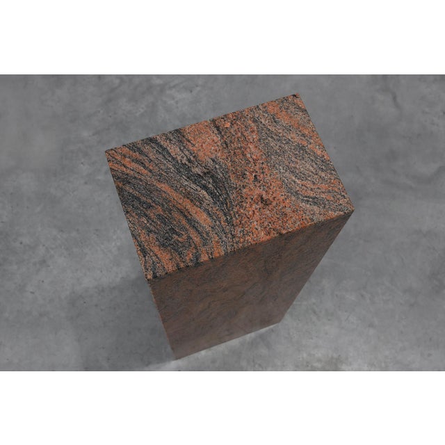 Rectangular Red Granite Pedestal, Belgium, 1920s For Sale - Image 10 of 14