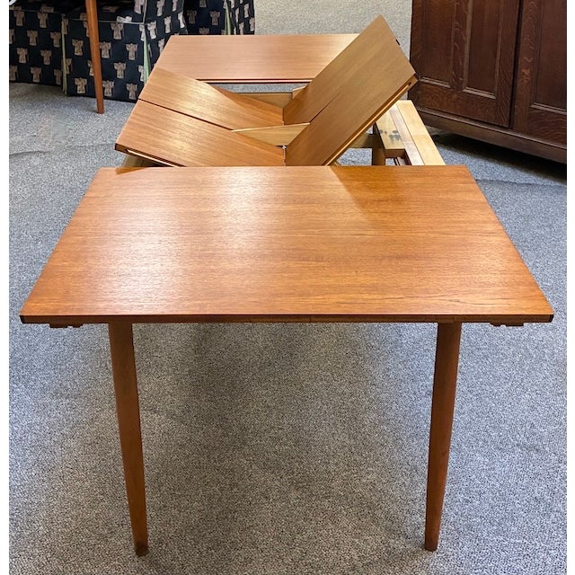 1960s Teak Dining Table With 3 Butterfly Leaf Extensions Uk Import C. 1960's For Sale - Image 5 of 18