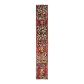 Vintage Gabbeh Floral Urn & Mosaic Extra-Long Runner by Rug & Kilim, Afghanistan, 1950-1959 For Sale