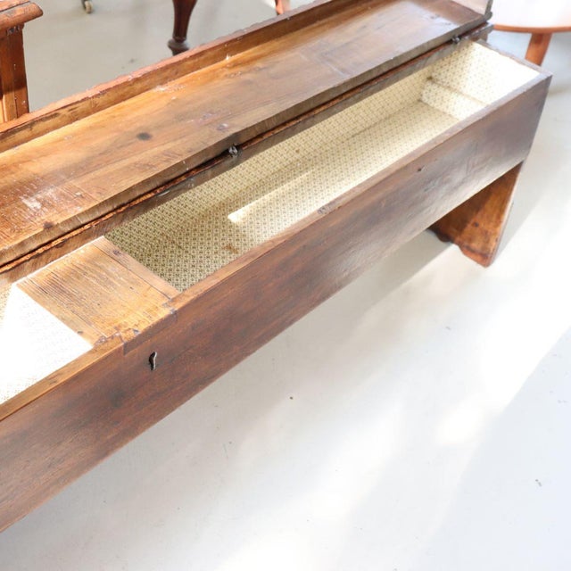 Antique Walnut Long Bench For Sale - Image 5 of 18