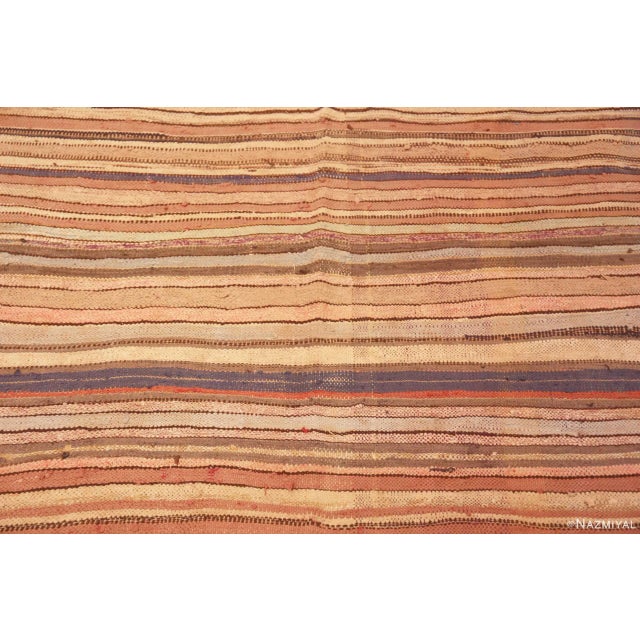 Nazmiyal Collection Striped Vintage Moroccan Kilim Rug For Sale - Image 4 of 7