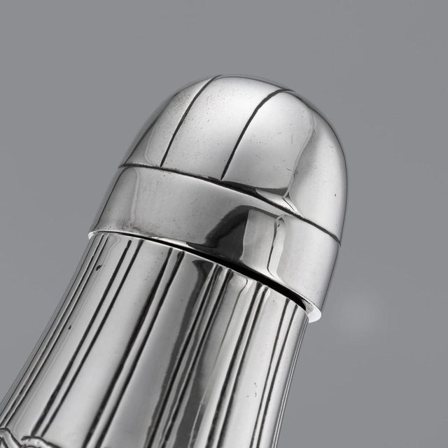 Vintage English Silver Novelty Shuttlecock Inkwell, 1928 For Sale - Image 12 of 16