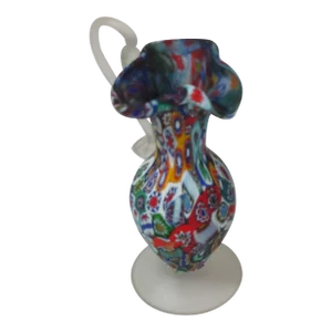 1950s Petite Hand-Blown Millefiori Ewer, Attributed to Murano