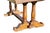 Brown Farm Table in Oak with Chairs and Benches, Set of 5 For Sale - Image 8 of 11