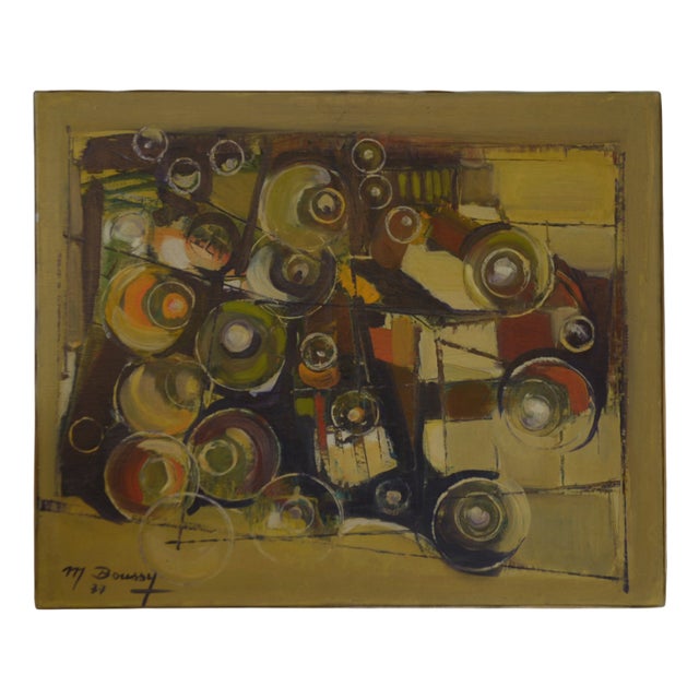 Boussy, Abstract Composition, 1977, Canvas Painting For Sale