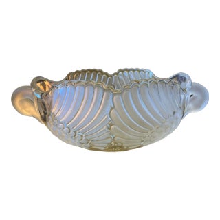 Glass Swan Bowl Cachepot Vase Centerpiece For Sale