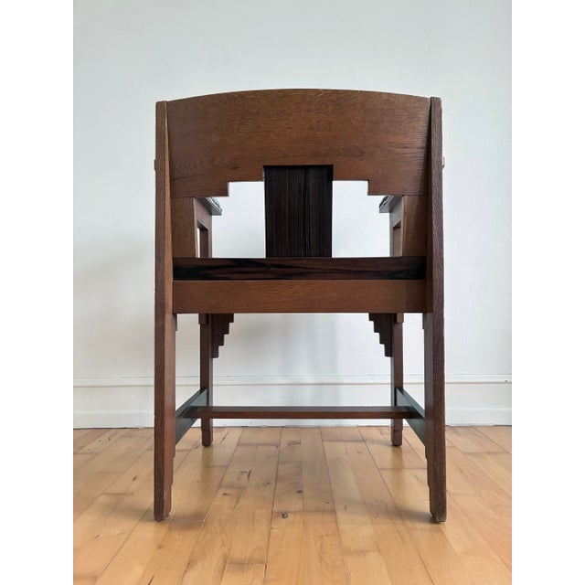 Brown Dutch Art Deco Amsterdam School Armchair, 1920s For Sale - Image 8 of 17