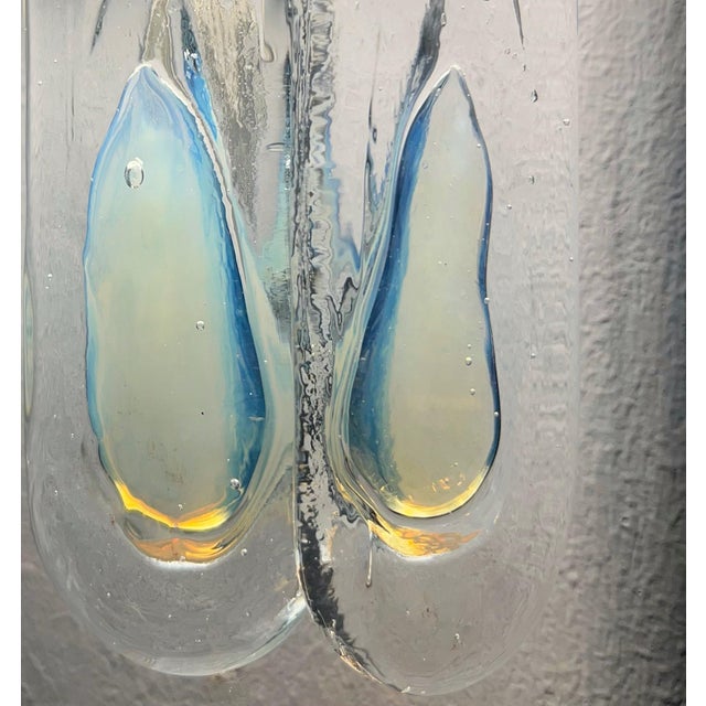 1970s Mid-Century Modern Italian Iridescent Murano Wall Sconces from Mazzega, 1970s, Set of 3 For Sale - Image 5 of 18