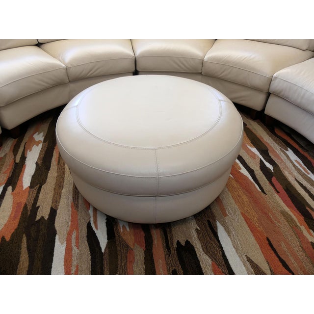 Chateau D Ax Italian Leather Sectional Sofa With Ottoman Chairish