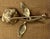Traditional 14k Gold Pin in Shape of Long Stemmed Rose With Ruby and Emerald Accent For Sale - Image 3 of 3