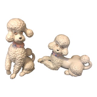 1950s Vintage French Poodles Figurines - a Pair For Sale