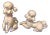 1950s Vintage French Poodles Figurines - a Pair For Sale