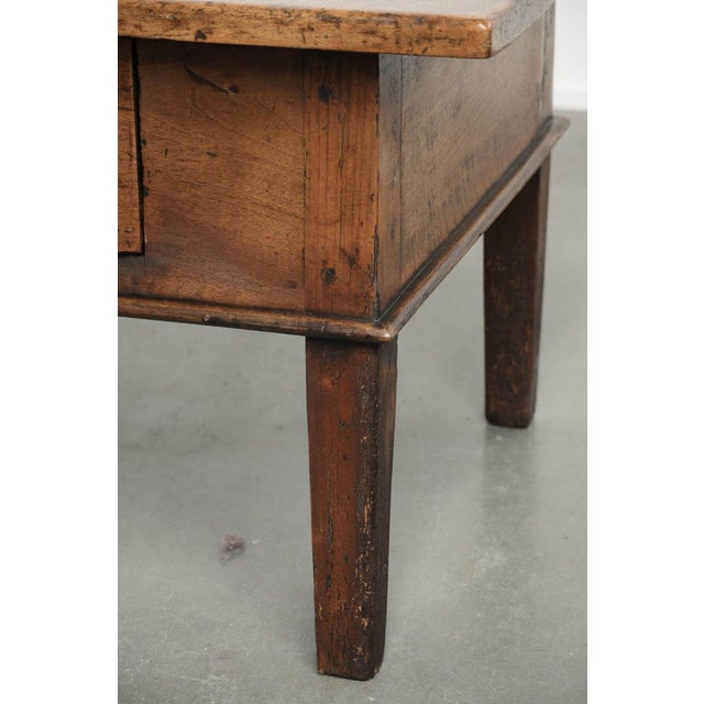 Antique Southern European Rectangular Walnut Coffee Table with Two Drawers For Sale - Image 13 of 17
