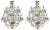 Vintage Venetian Crystal 12-Light Chandeliers, 1980s, Set of 2 For Sale