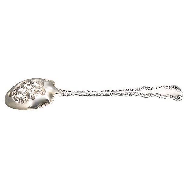 Antique Sterling Slotted Serving Spoon Chairish
