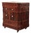 Asian Heavily Hand Carved Flip Top Dry Bar Cabinet For Sale