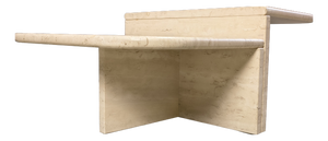 Vintage Travertine Coffee Tables, 1970s, Set of 2