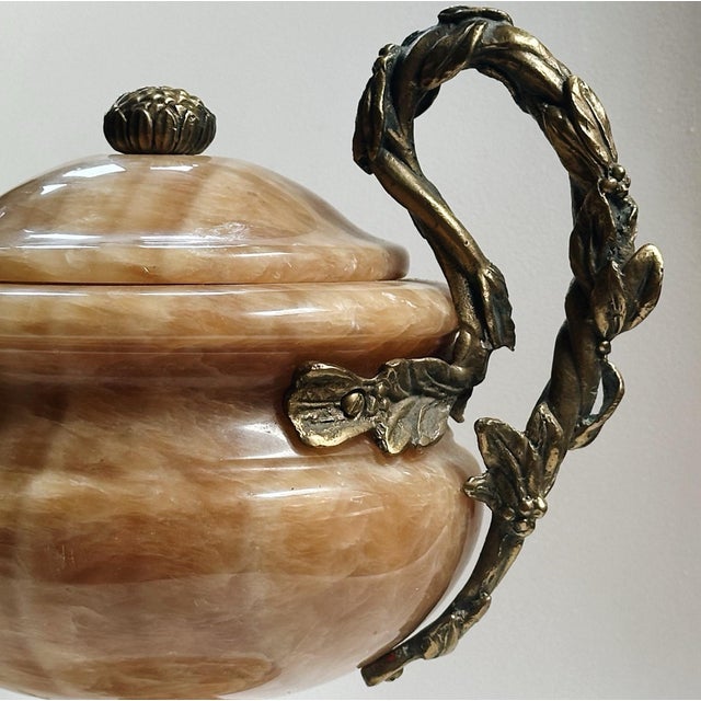 Vintage Solid Marble and Brass Urn Centerpiece.~ This is such a gorgeous centerpiece. The lid does not open. The urn is...