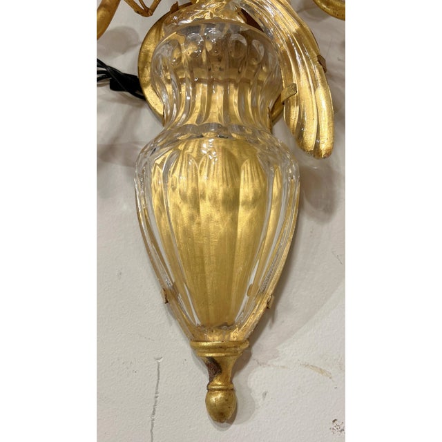 Vintage Mid-Century Modern Italian Gilt Metal Parrot Form Sconces - A Pair For Sale - Image 9 of 12