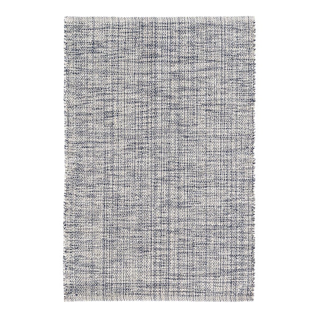 Dash & Albert by Annie Selke Marled Indigo Woven Cotton Rug, 5' x 8' For Sale