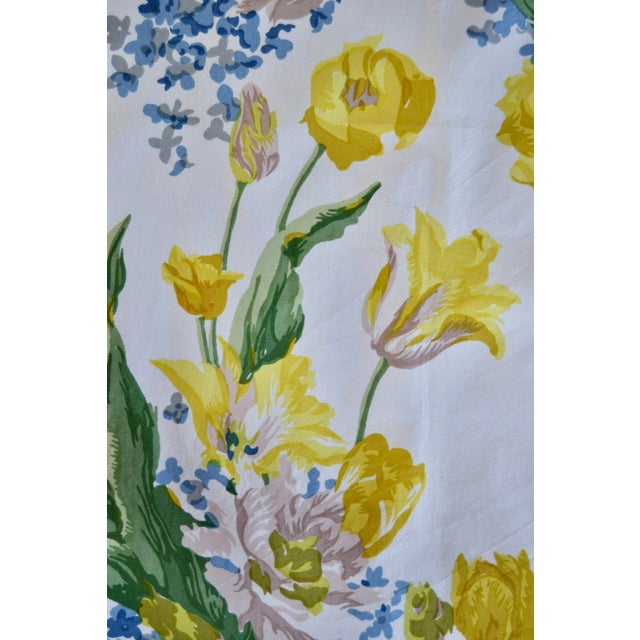 Brunschwig and Fis “Tulip” Hand Printed Cotton Fabric Sample For Sale - Image 10 of 11