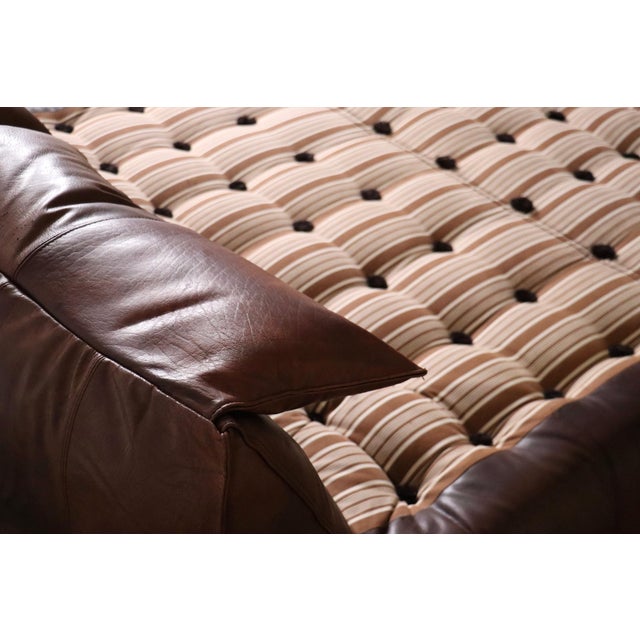 Mario Bellini Le Bambole Bed in Buffalo Leather by Mario Bellini for B&B Italia, 1970s For Sale - Image 4 of 14