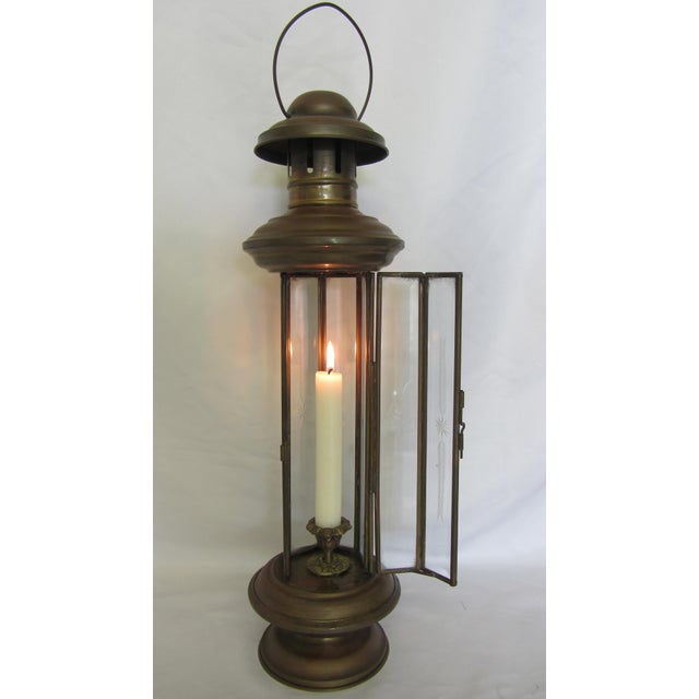 Vintage Brass Hanging Candle Lanterns A Pair Chairish