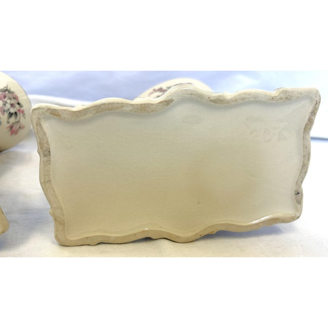 Mid 20th Century Porcelain Cornucopia Vases With French Belle Epoque Design- A Pair For Sale - Image 16 of 17