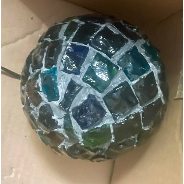Peter Marsh Brutalist Hanging Colored Glass Chunk Fragment Globe Pendant Light For Sale - Image 11 of 12