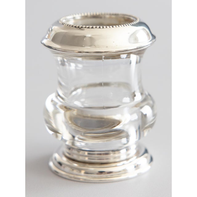Vintage Sterling Silver & Glass Match Striker Holder For Sale In Houston - Image 6 of 9