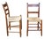 2 Antique Shaker Style Maple Woven Rush Country Farmhouse Dining Side Chairs For Sale