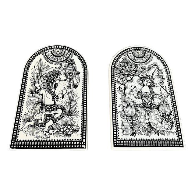 East West Cutting Boards by Björn Wiinblad for Rosenthal Studio Linie Nymolle, Denmark, 1990s, Set of 2 For Sale