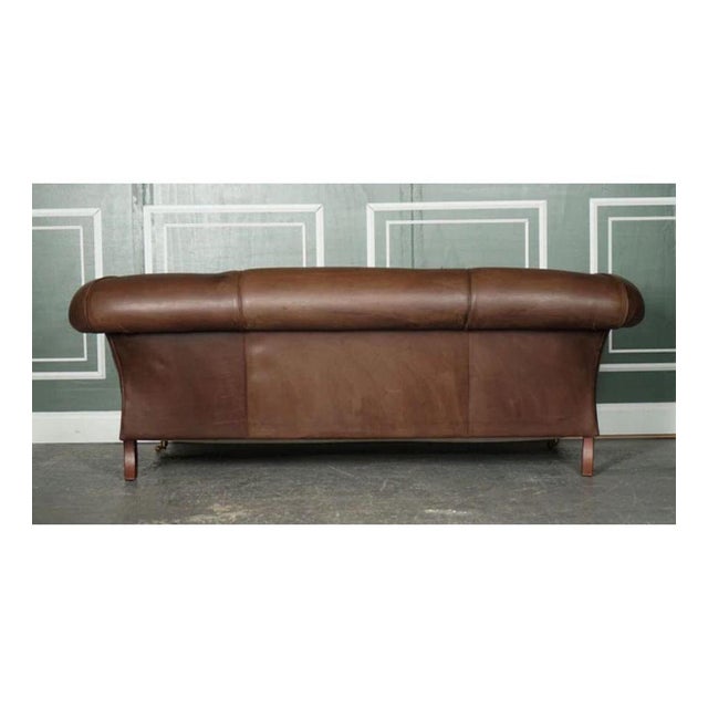 Large Brown Leather 2-to-3-Seater Sofa from Heritage For Sale - Image 11 of 12