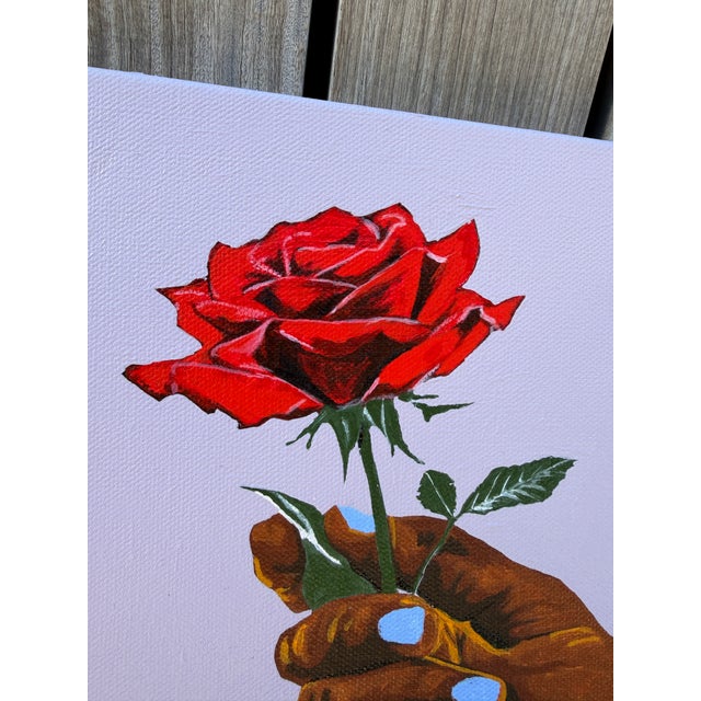Realism A Rose for Trying, 1, by Emmanuel Akolo, (2026), Acrylic on Canvas For Sale - Image 3 of 9