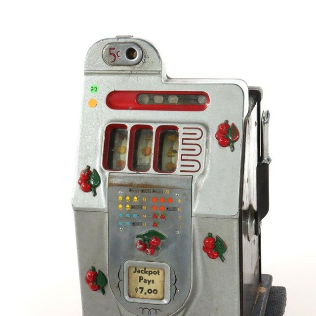Traditional Mills Novelty Co. Cherry Blossom Nickel Slot Casino Gaming Machine C1930 For Sale - Image 3 of 10